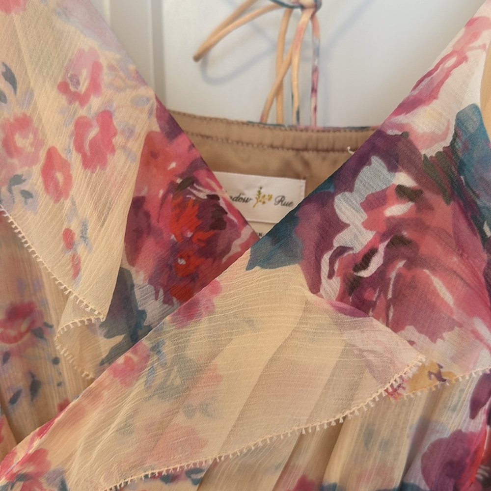 Anthropologie Meadow Rue size 6 NWOT Floral Silk Dress - Picture 5 of 12